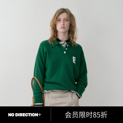 NO DIRECTION+ 手工钩针字母polo衫N540108603C61