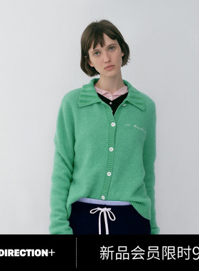 NO DIRECTION+撞色单排扣polo领针织开衫N610214660A