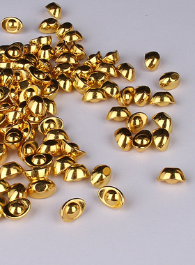 沙金小元宝实心仿真迷你合金亮面配饰金元宝小摆件中式礼合金元宝