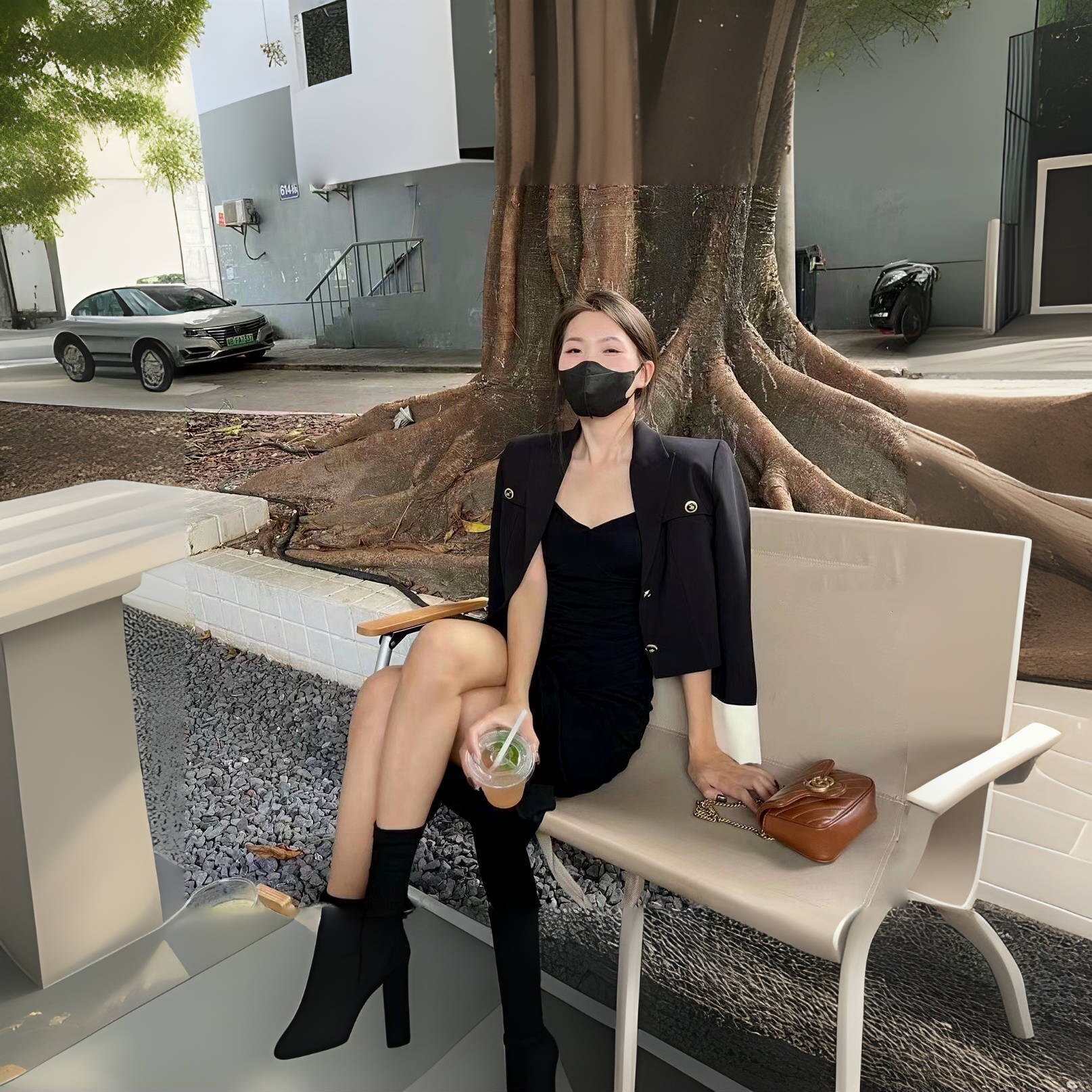 小众法式黑色短款西装外套女2023新款秋季欧货高级感气质薄款小西