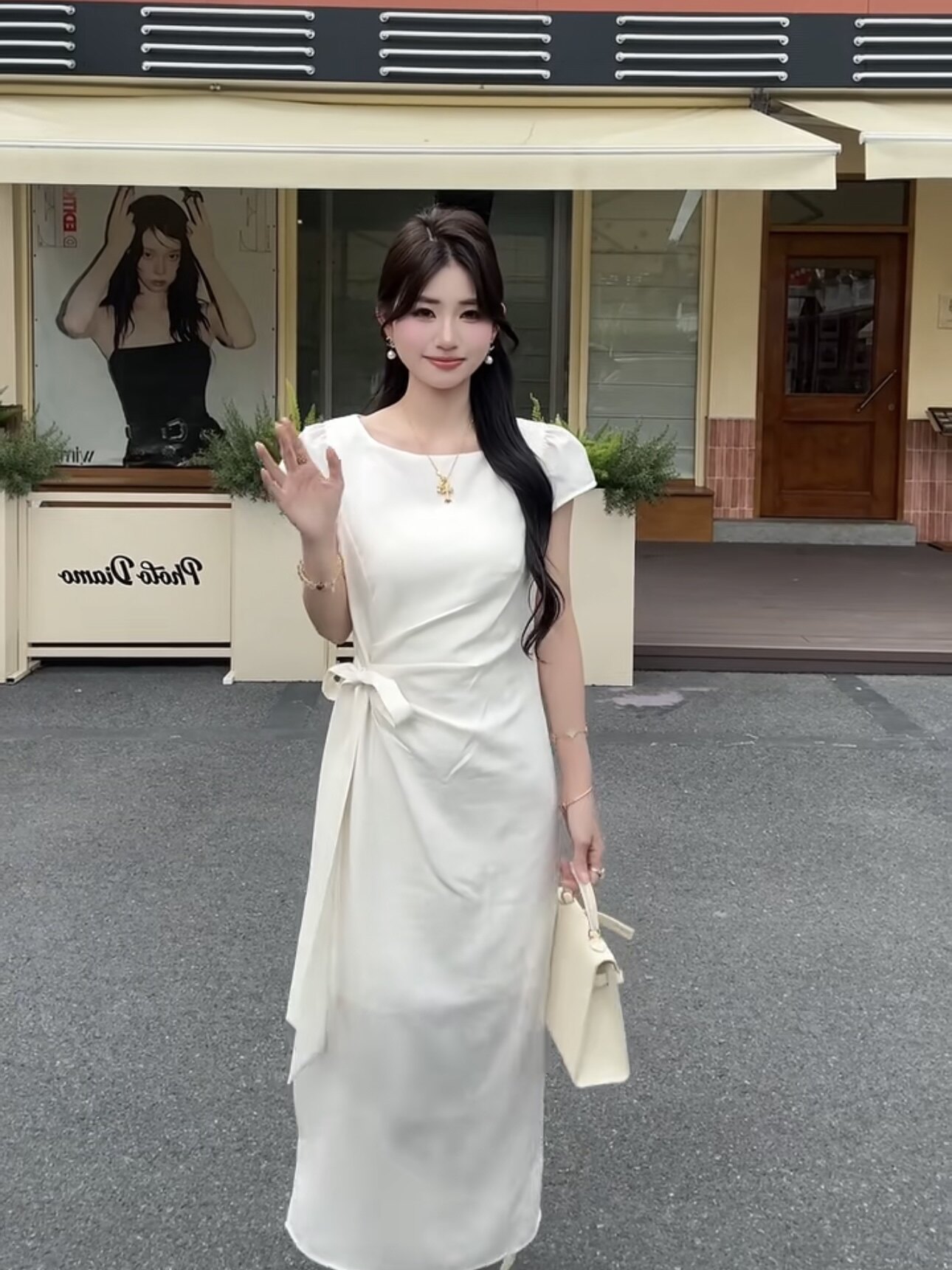 法式复古高级感气质连衣裙2026年新款夏季女收腰显瘦百搭长裙子