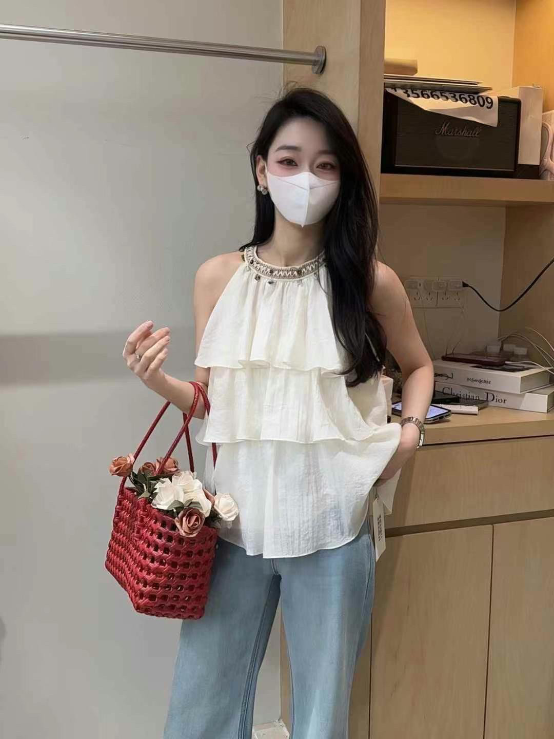 闺蜜同款气质法式重工挂脖波西米亚度假风连衣裙 女新款复古韩版