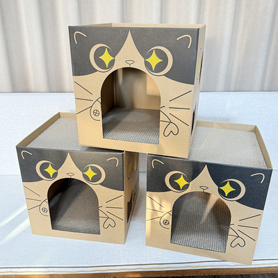 瓦楞猫窝窝睡窝一体多功能上下铺二层四季猫窝猫咪窝睡觉纸箱猫窝