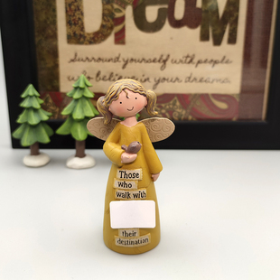 立体原创纯手工天使人物女孩桌面摆件室内车内装 饰品生日礼物纪念