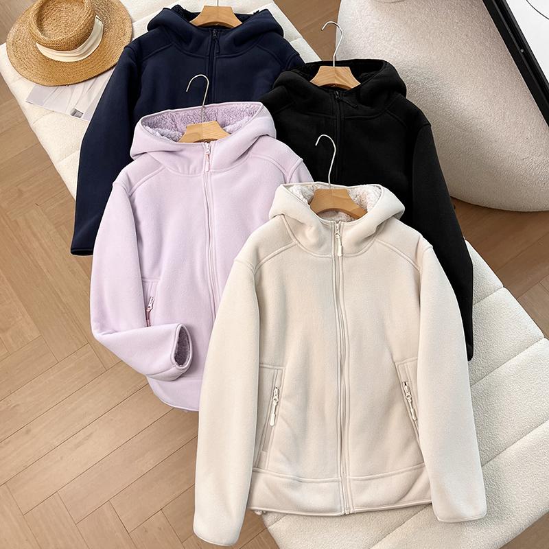 运动休闲连帽外套加厚加绒