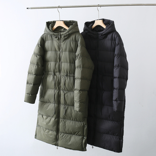 老美单~女中长款连帽双拉链设计棉服外套宽松加厚保暖棉衣棉服