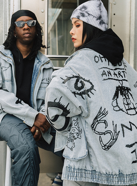 【限量款式，售罄观赏，拍下不发】Sview艺术家涂鸦嘻哈牛仔夹克