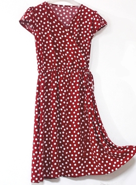 网红茶歇法式连衣裙碎花棉绸大摆真丝绵绸显瘦时尚外穿夏季大码夏