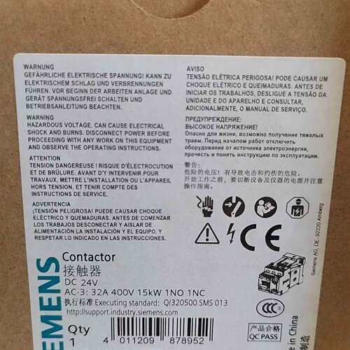 可维修西门子接触器3RT6027-1BB40 24v议价