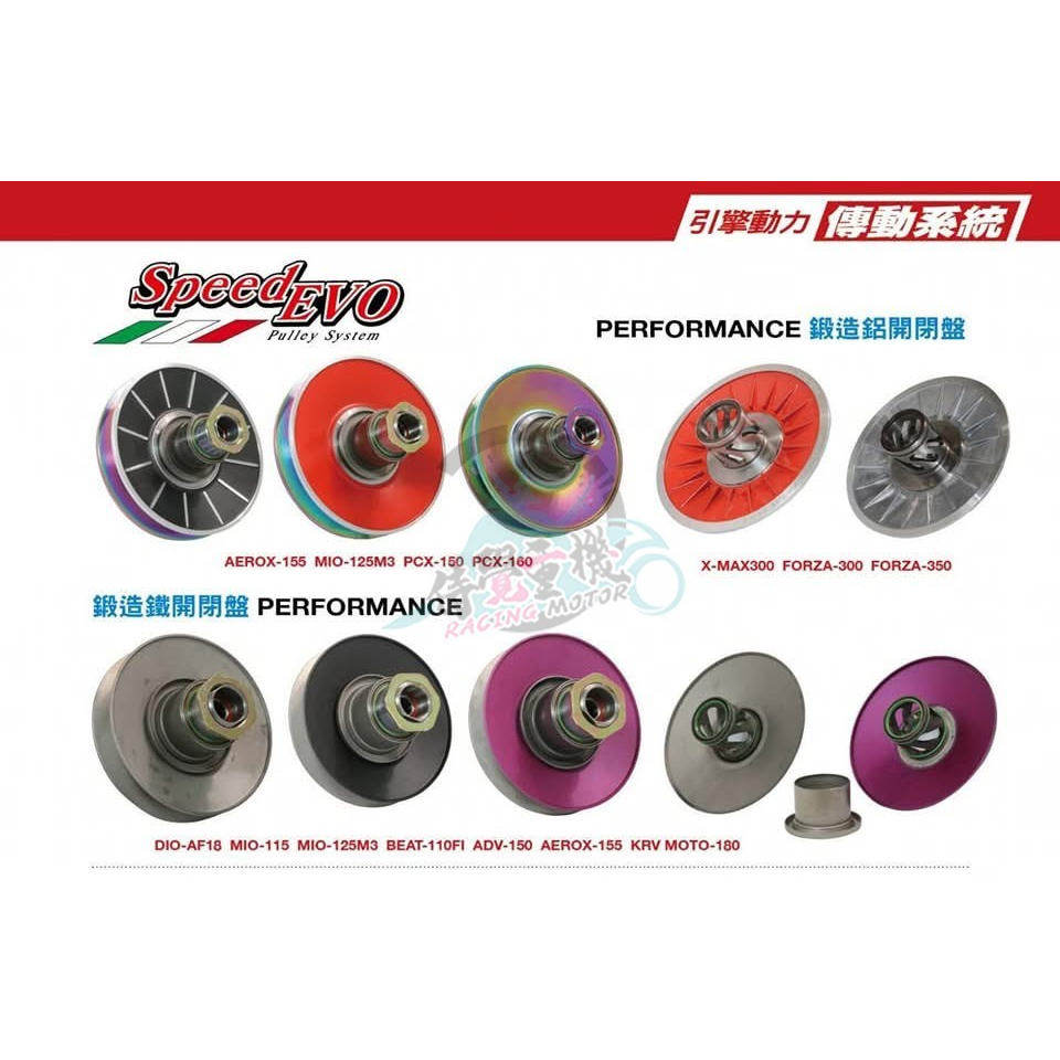 台湾SPEEDEVO 适用雅马哈TMAX560 530 改装普利盘传动前组开闭盘