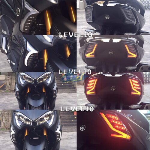 台湾LEVEL10 TMAX530 DX改装前后LED前后转向灯 方向灯组 导光条