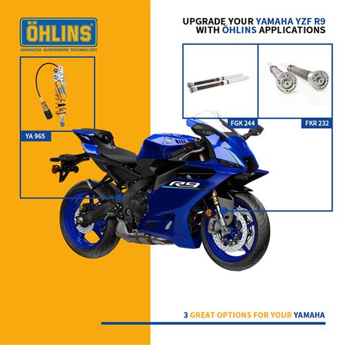 ohlins雅马哈R9前叉后减震器