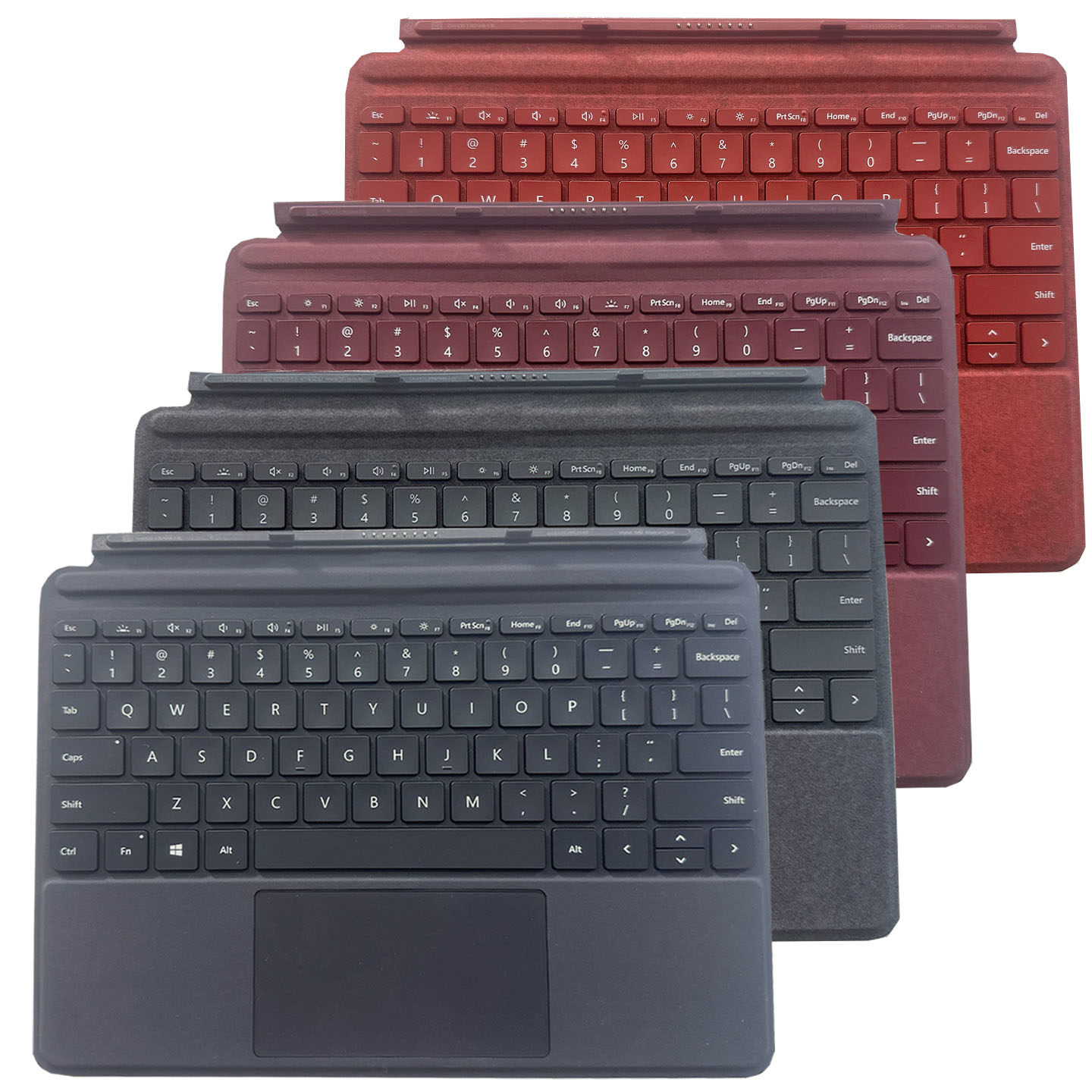 适用于微软surface 1840 GO/2/3/4平板键盘黑色 酒红色 灰色 红色
