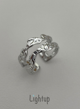 小众银色戒指叠戴组合