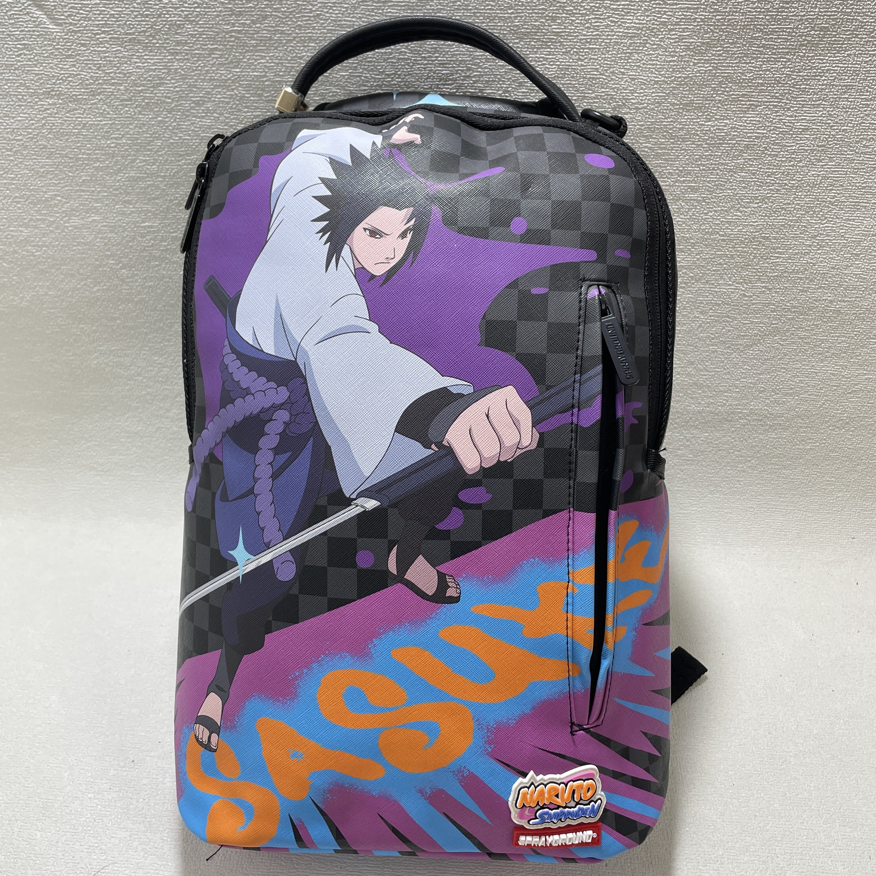 SprayGround鲨鱼棋盘双肩背包