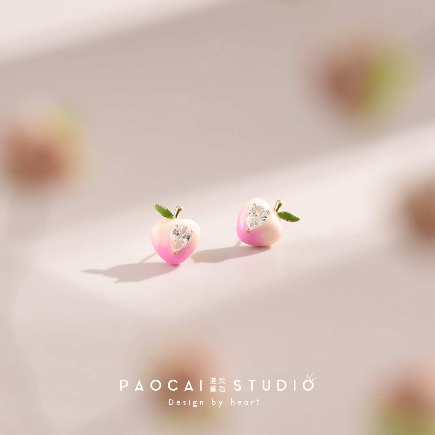 美味水蜜桃25年夏季甜美少女耳钉超仙森系小众设计高级感耳环耳夹,饰品/流行首饰/时尚饰品新,耳钉,淘宝优惠券,粉丝福利购,淘宝优惠卷