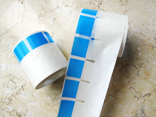 覆盖膜网线机房标签缠绕式线缆标签五类线专用25*58透明防水蓝色