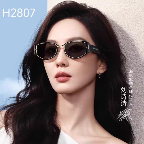 【七夕礼物】海伦凯勒26年新款太阳镜潮流猫眼板材墨镜女H2807