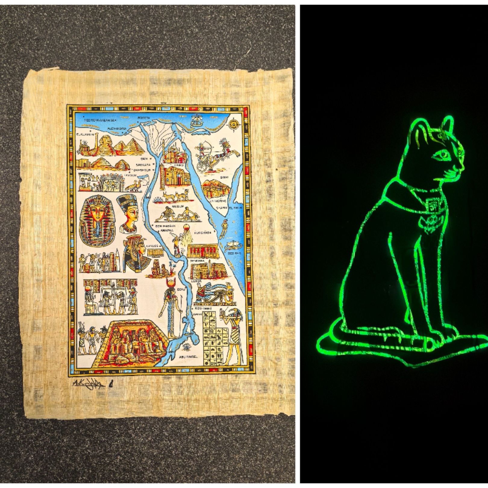 埃及原产夜光画埃及旅游纪念品