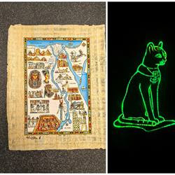 埃及莎草画埃及纸莎草画埃及夜光画