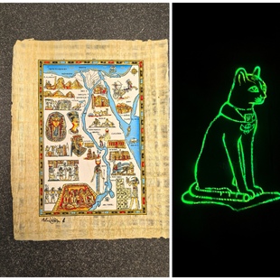 埃及莎草画埃及纸莎草画埃及夜光画
