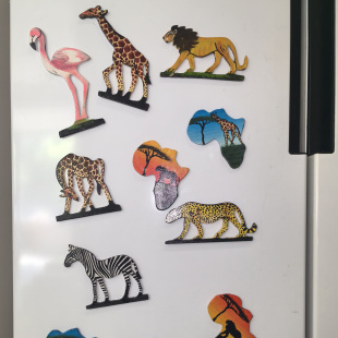 非洲肯尼亚冰箱贴 特色旅游纪念品 纯手工手绘制作