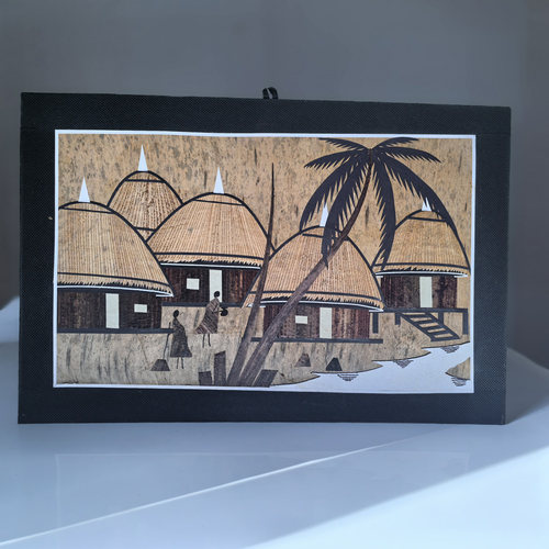 非洲进口手工拼贴香蕉叶制作