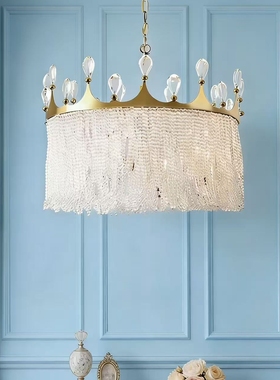 SY奢华欧法式钻石皇冠水晶全铜吊灯浪漫重工别墅公主房间卧室灯饰