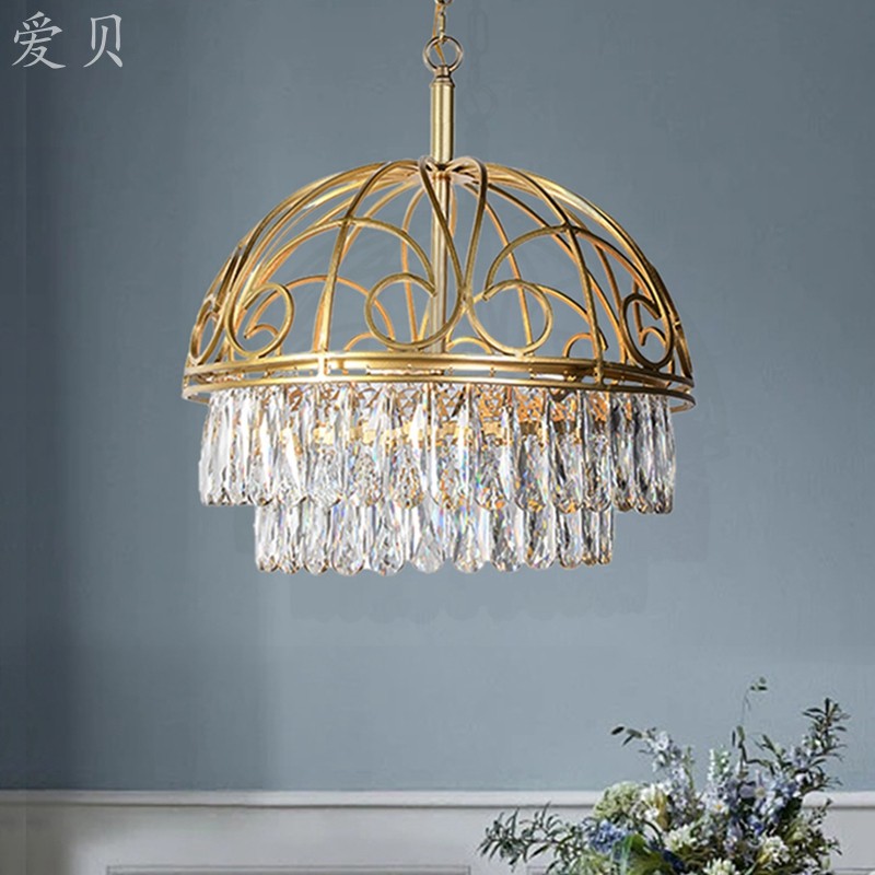SY轻奢全铜星光弧水晶吊灯欧美法式现代客厅餐厅灯书房间卧室灯,家装灯饰光源,客厅吊灯,淘宝优惠券,粉丝福利购,淘宝优惠卷
