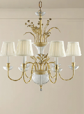 SY奢华欧法式全铜玫瑰花朵吊灯高档别墅复式平层客厅主灯卧室灯饰