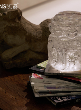 NEWKNG流晶复古莲花兽头墩底座