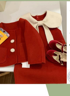 A276纸样女童拜年服背心裙+小外套装裁剪缝纫新手做衣服