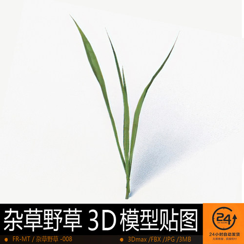 杂草野草-008模型3DMAX环境效果图影视游戏次世代场景地形建模