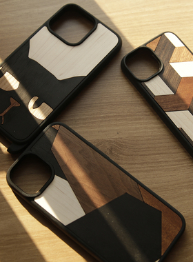 原木质新款magsafe磁吸手机壳适用于苹果17全包iphone16ProMax三星S25ultra小众高级感简约15plus防摔保护壳