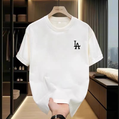 优选重磅纯棉夏季圆领短袖T恤男