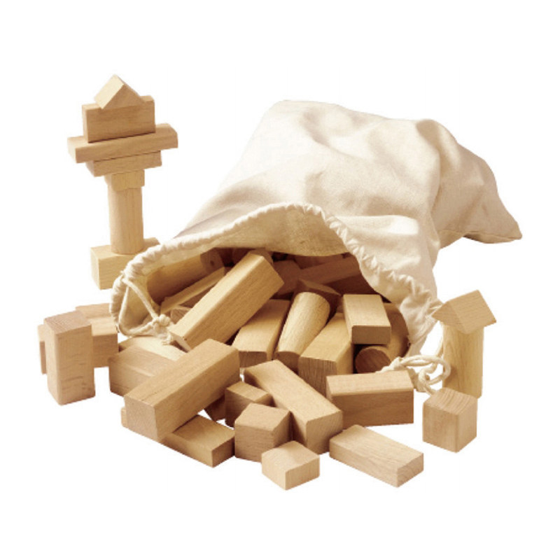 荷兰educo清水积木块幼儿园建构区儿童益智拼搭空间拼装玩具木制