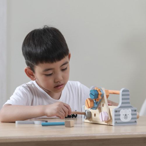 儿童组装玩具维修工具篮男女孩木质螺丝拼装积木Viga PolarB