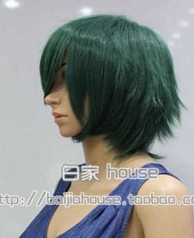 cosplay假发 土浦梁太郎/墨绿色黑子的篮球收脸翻翘短发msn高温丝