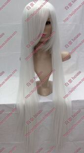 cosplay假发 纯白色 1米长直发 100cm 万用假发 绯樱闲 斯库瓦罗
