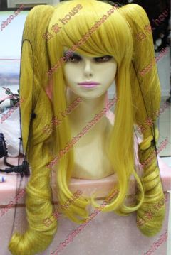 cosplay假发 AKB0048/东云楚方/60厘米直发+双虎卡/纯金色 高温丝