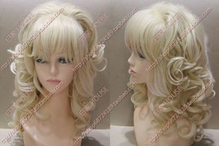 小森ユイ头顶加厚 LOVERS 奶金色卷发 DIABOLIK cosplay假发