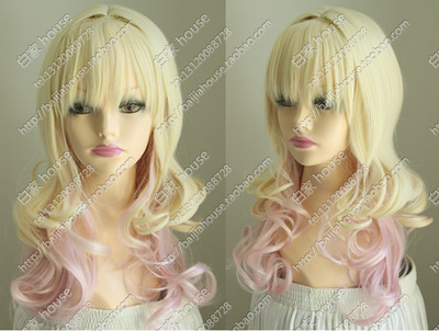 原版DIABOLIK LOVERS 小森ユイYui混色水蜜桃渐变梨花头 cos假发