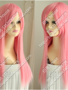 cosplay假发粉红色60cm 长直发  V家 千本樱 巡音LUKA 桃井五月