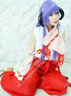 COSPLAY假发 寒蝉鸣泣之时 古手梨花 穆紫色1米长直 假发