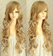 浪漫萝莉公主 辣妹混金色长卷发 大波浪水纹卷 妩媚蓬松欧美假发