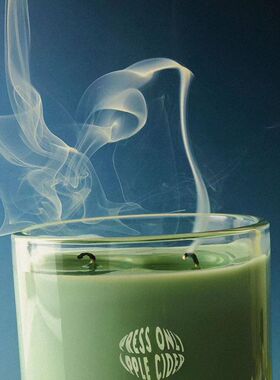 白鹿同款PRESS ONLY宝石山下苹果苏打拿铁烟熏曲奇香氛蜡烛木质调