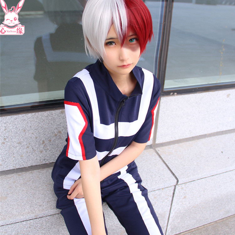我的英雄學院 爆豪勝己 飯田天哉 轟焦凍高校體操服cosplay服假發