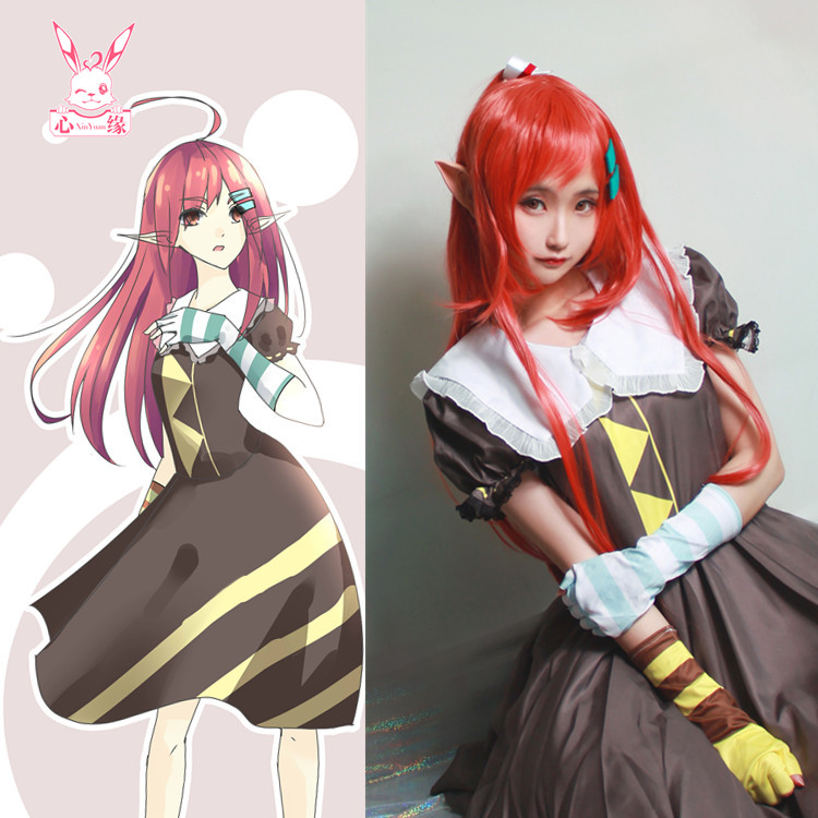 心缘已授权 凹凸世界 艾比呆毛姐姐软妹裙cosplay服装日常服假发