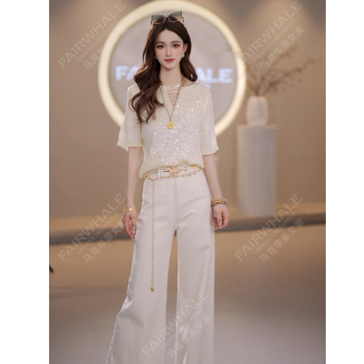 【清仓特卖】马克华菲女装V领慵懒风渐变休闲针织衫 F52004A766