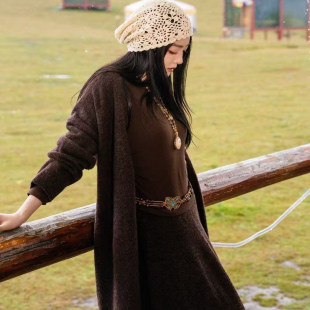 露露酱NN~「秋的底色」马克华菲女装针织 半身裙三件套F43004A137